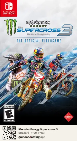 Monster Energy Supercross 3 Nintendo Switch, NTSC box front
