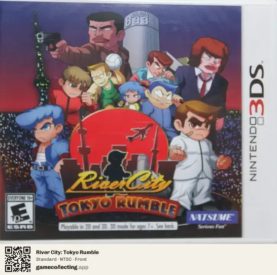 River City: Tokyo Rumble Nintendo 3DS, NTSC box front