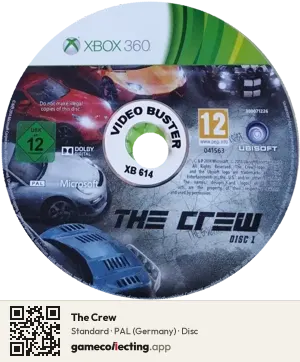 The Crew Xbox 360, PAL disc