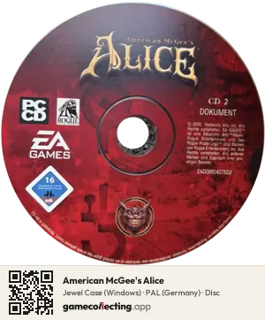 American McGee's Alice Computer, PAL disc