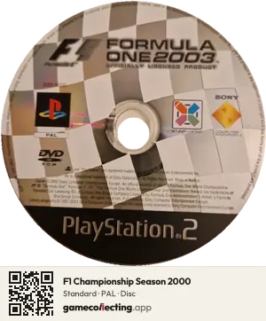 F1 Championship Season 2000 PlayStation 2, PAL disc