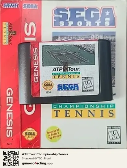 ATP Tour Championship Tennis Sega Mega Drive / Genesis, NTSC box front