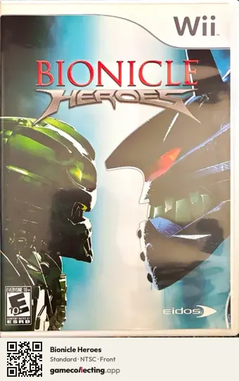 Bionicle Heroes Nintendo Wii, NTSC box front