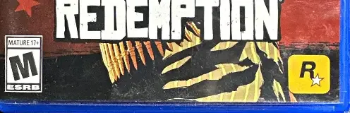 Red Dead Redemption, the ESRB box on its front