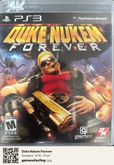 Duke Nukem Forever PlayStation 3, NTSC box front