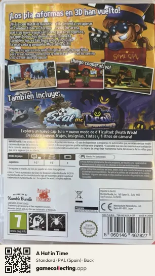 A Hat in Time Nintendo Switch, Spain box back
