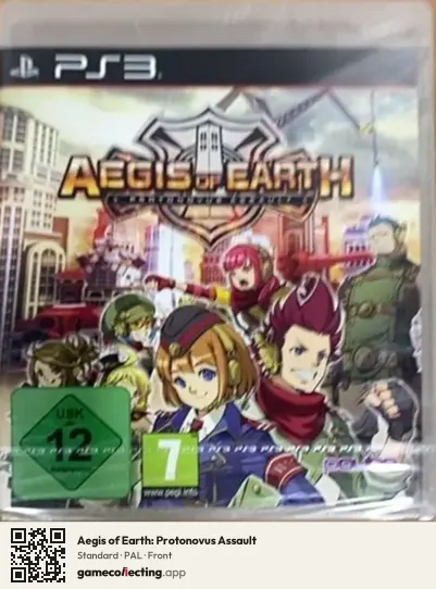 Aegis of Earth: Protonovus Assault PlayStation 3, PAL box front