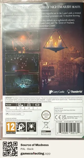 Source of Madness Nintendo Switch, PAL box back
