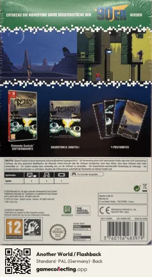 Another World / Flashback Nintendo Switch, Germany box back