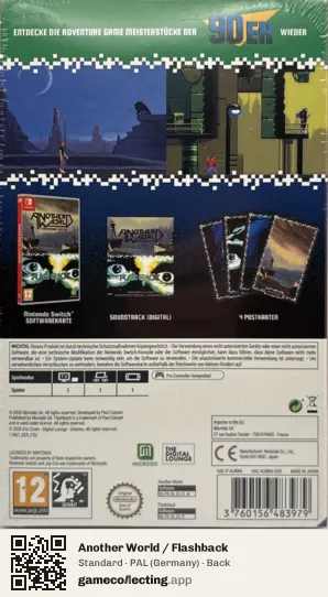 Another World / Flashback Nintendo Switch, Germany box back