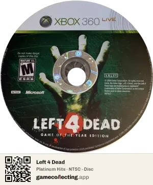 Left 4 Dead Xbox 360, NTSC disc