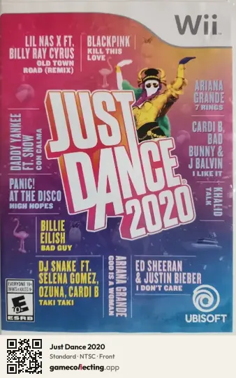 Just Dance 2020 Nintendo Wii, NTSC box front