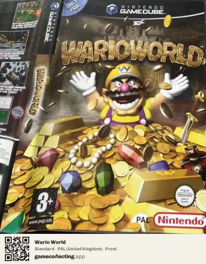 Wario World Nintendo GameCube, United Kingdom box front