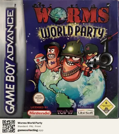 Worms World Party Game Boy Advance, PAL box front