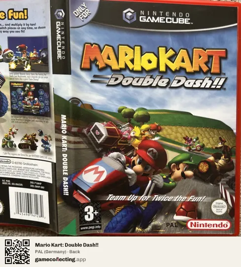 Mario Kart: Double Dash!! Nintendo GameCube, Germany box back