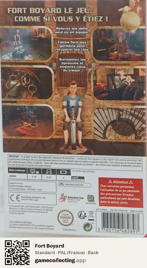 Fort Boyard Nintendo Switch, France box back
