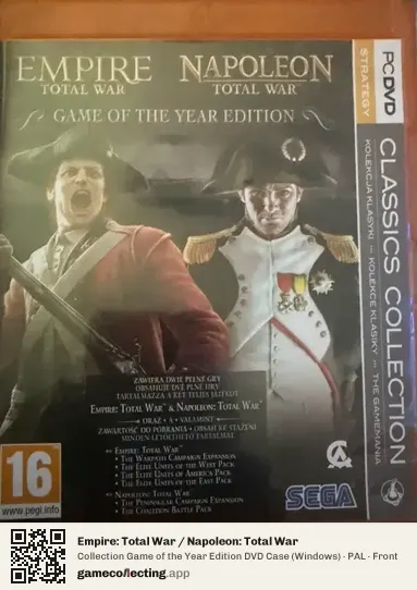 Empire: Total War / Napoleon: Total War Computer, PAL box front