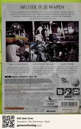 Def Jam: Icon Xbox 360, Germany box back