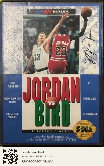 Jordan vs Bird Sega Mega Drive / Genesis, NTSC box front