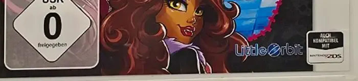 Monster High: New Ghoul in School, the USK square on its front