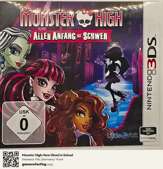 Monster High: New Ghoul in School Nintendo 3DS, Germany box front
