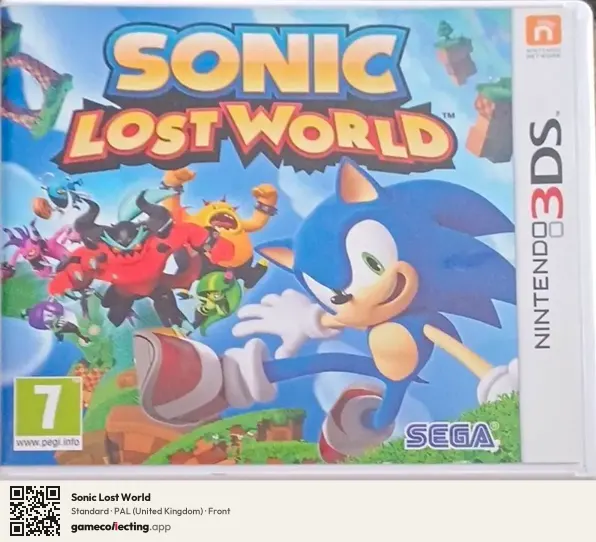 Sonic Lost World Nintendo 3DS, United Kingdom box front