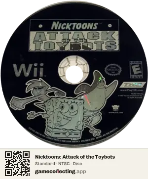 Nicktoons: Attack of the Toybots Nintendo Wii, NTSC disc