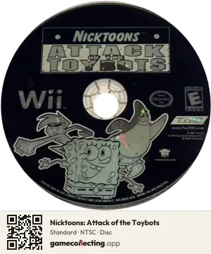 Nicktoons: Attack of the Toybots Nintendo Wii, NTSC disc