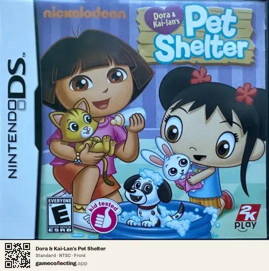 Dora & Kai-Lan's Pet Shelter Nintendo DS, NTSC box front