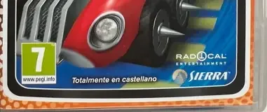 Crash Tag Team Racing, the PEGI square on its front