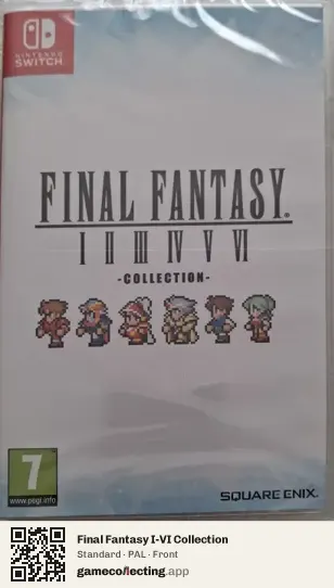 Final Fantasy I-VI Collection Nintendo Switch, PAL box front