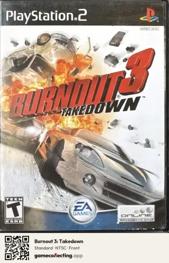 Burnout 3: Takedown PlayStation 2, NTSC box front