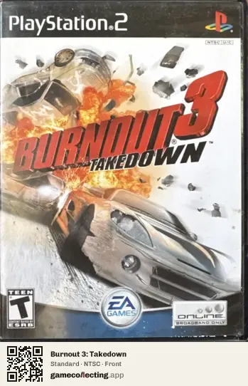 Burnout 3: Takedown PlayStation 2, NTSC box front