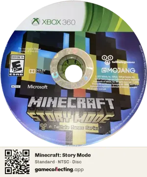 Minecraft: Story Mode Xbox 360, NTSC disc