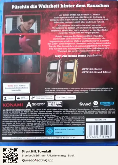 Silent Hill: Townfall PlayStation 5, Germany box back