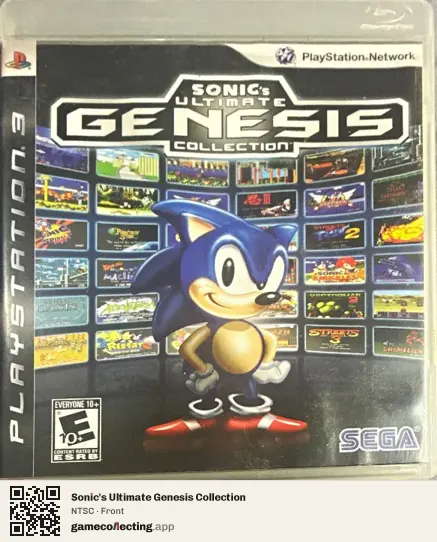 Sonic's Ultimate Genesis Collection PlayStation 3, NTSC box front