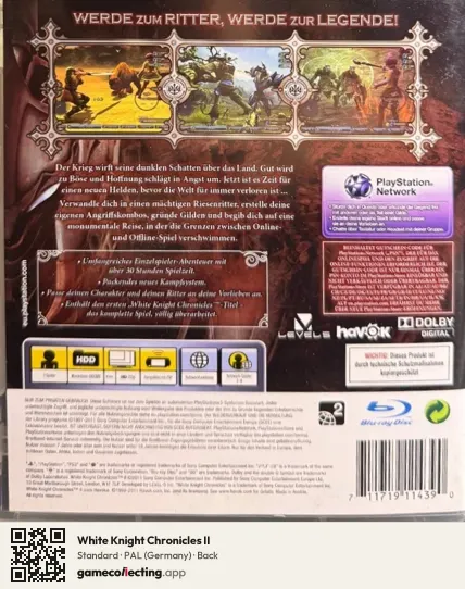 White Knight Chronicles II PlayStation 3, Germany box back