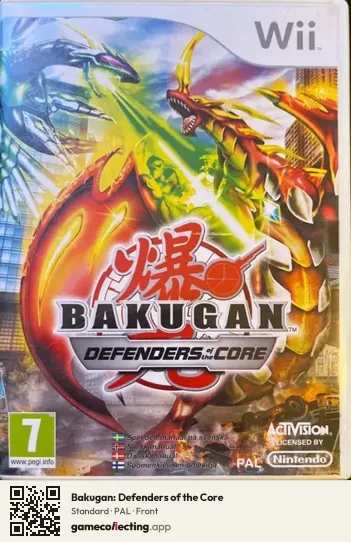 Bakugan: Defenders of the Core Nintendo Wii, PAL box front