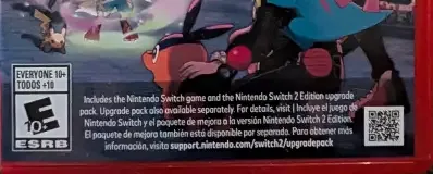 Pokémon Legends: Z-A, the ESRB box on its front