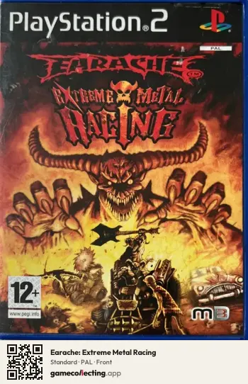 Earache: Extreme Metal Racing PlayStation 2, PAL box front