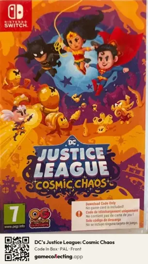 DC's Justice League: Cosmic Chaos Nintendo Switch, PAL box front