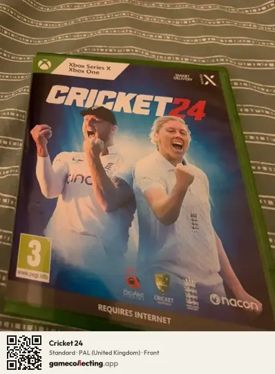 Cricket 24 Xbox Series X, United Kingdom box front