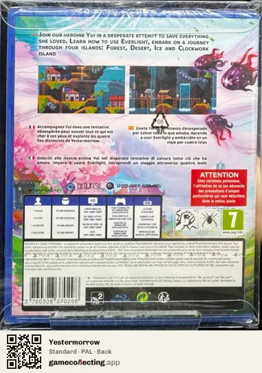 Yestermorrow PlayStation 4, PAL box back