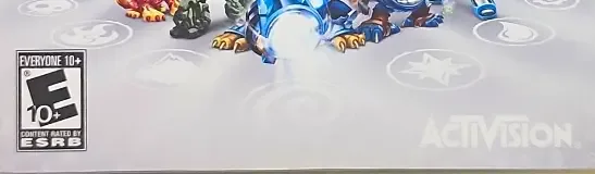 Skylanders: Giants, the ESRB box on its front
