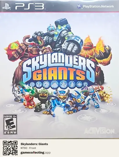 Skylanders: Giants PlayStation 3, NTSC box front
