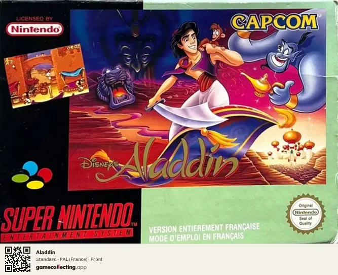 Aladdin Super Nintendo Entertainment System, France box front