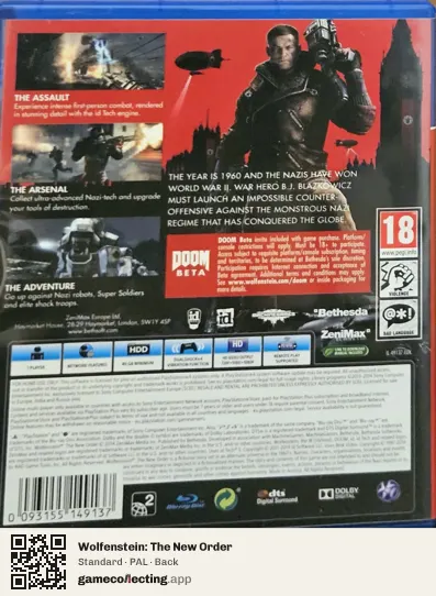 Wolfenstein: The New Order PlayStation 4, PAL box back