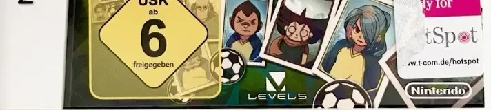Inazuma Eleven, the USK square on its front