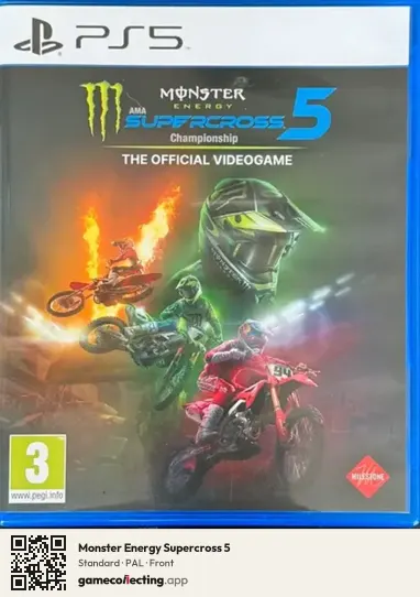 Monster Energy Supercross 5 PlayStation 5, PAL box front