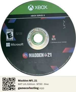 Madden NFL 21 Xbox Series X, NTSC disc